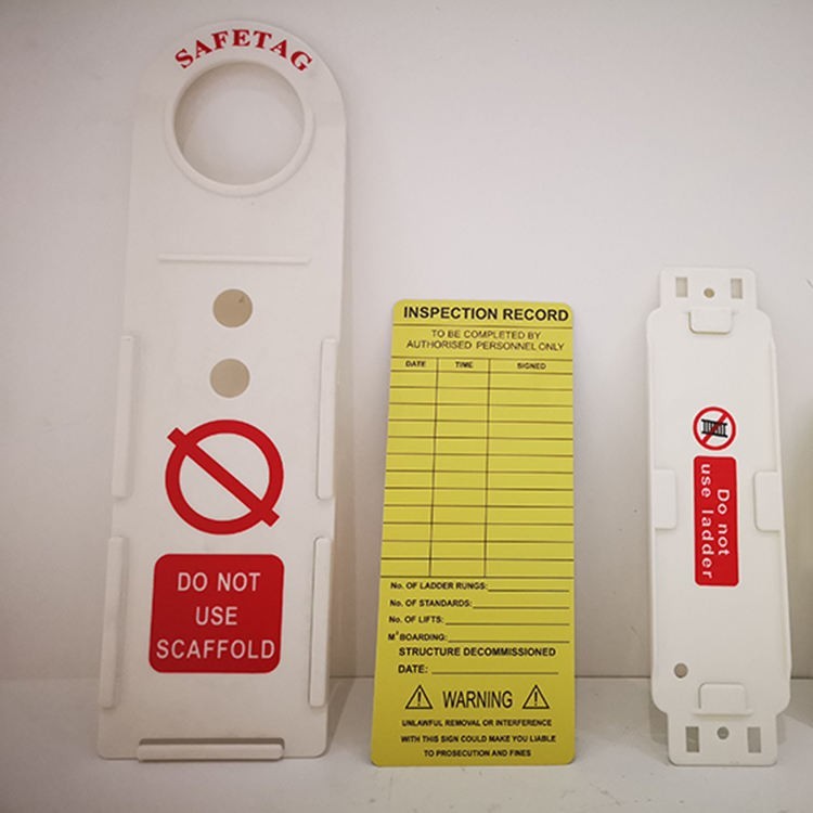 Scaffold Check Inspection Tag Kit x 10 Holders + 20 Double Sided Inserts