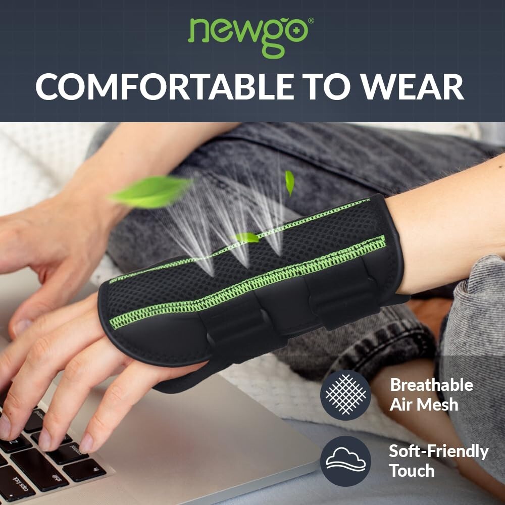 Newgo Wrist Support Straps Carpal Tunnel Arthritis Sprain Pain Relief Strap