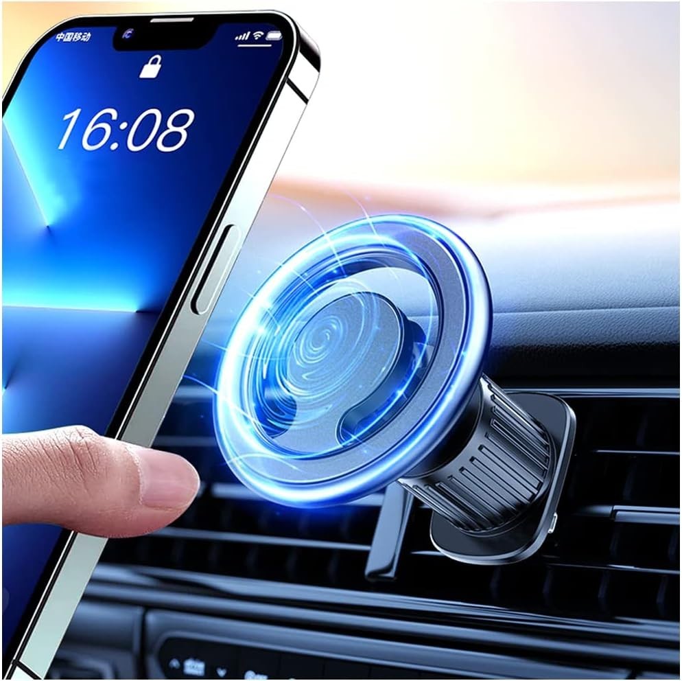 Magnetic Car Phone Holder for iPhone MagSafe & Samsung Devices Air Vent