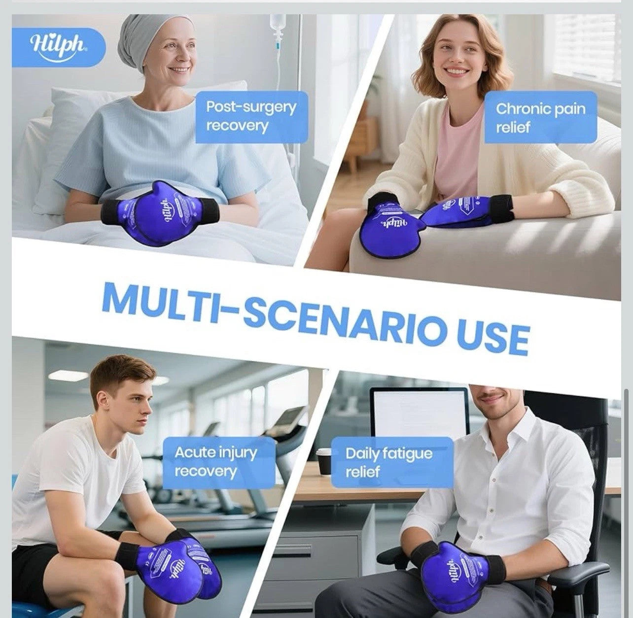 Hot Cold Therapy Hand Ice Pack Gloves Full Coverage For Arthritis Chemo Carpal