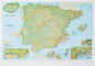 SCRATCH OFF GOLFERS MAP OF SPAIN AND PORTAGUL 42 X 30 CM
