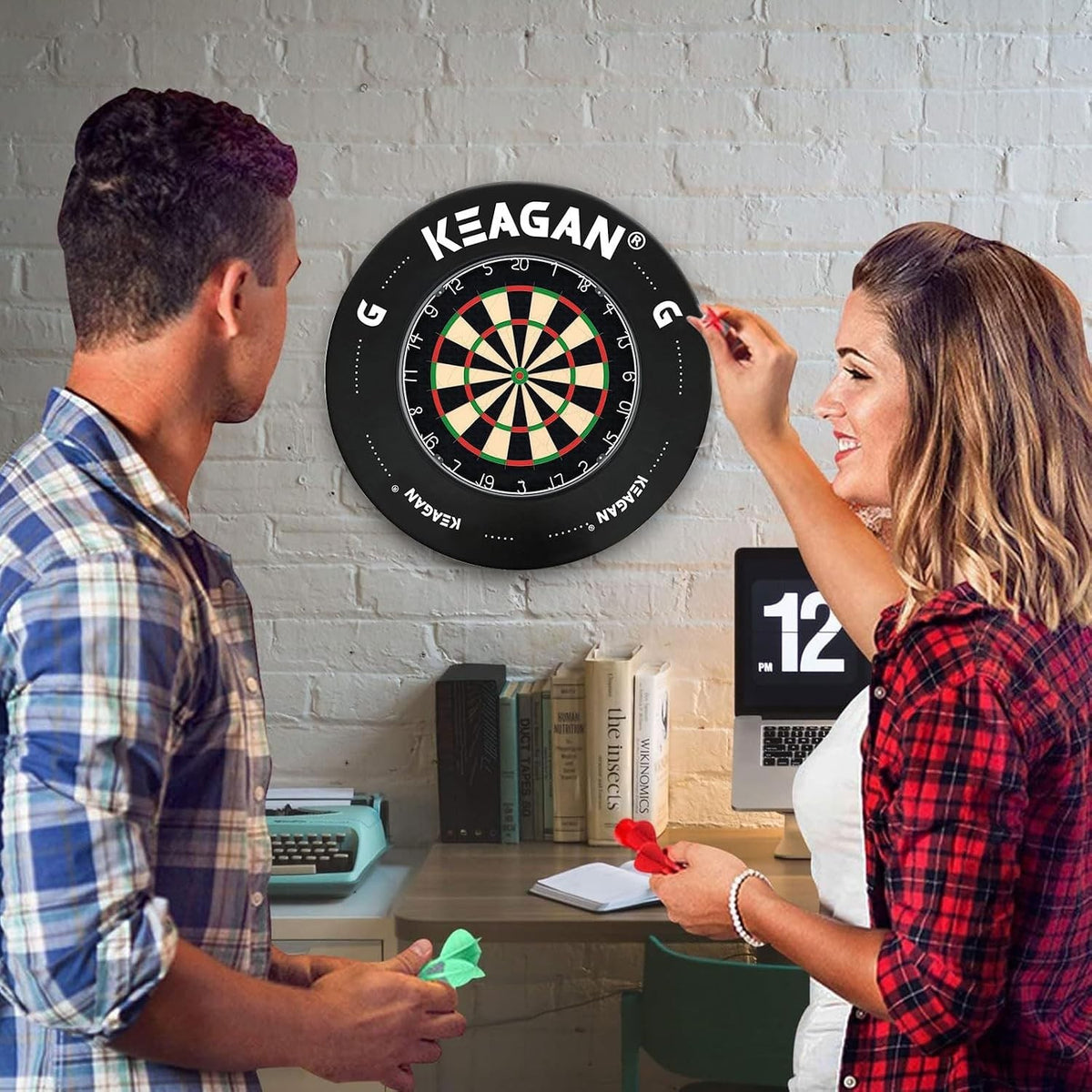 PLAIN DARTBOARD SURROUND HEAVY DUTY BLACK RUBBER RING FOR DART BOARD