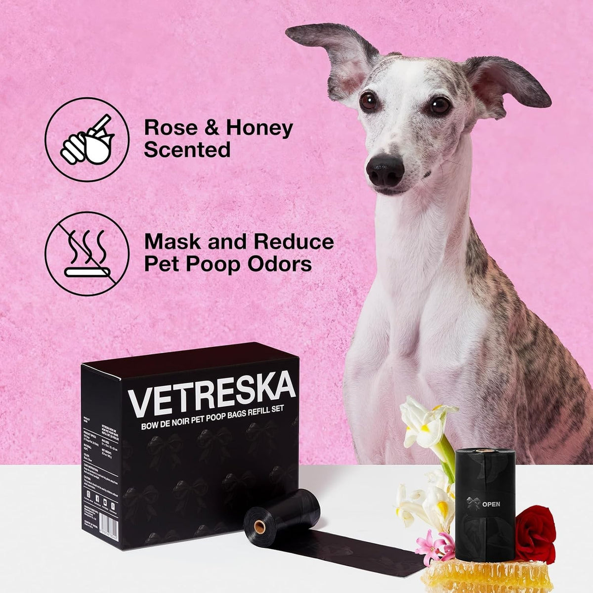 Dog Poo Bags With Tie Handles - 300 X Extra Thick & Leak-Proof Dog Waste Bags
