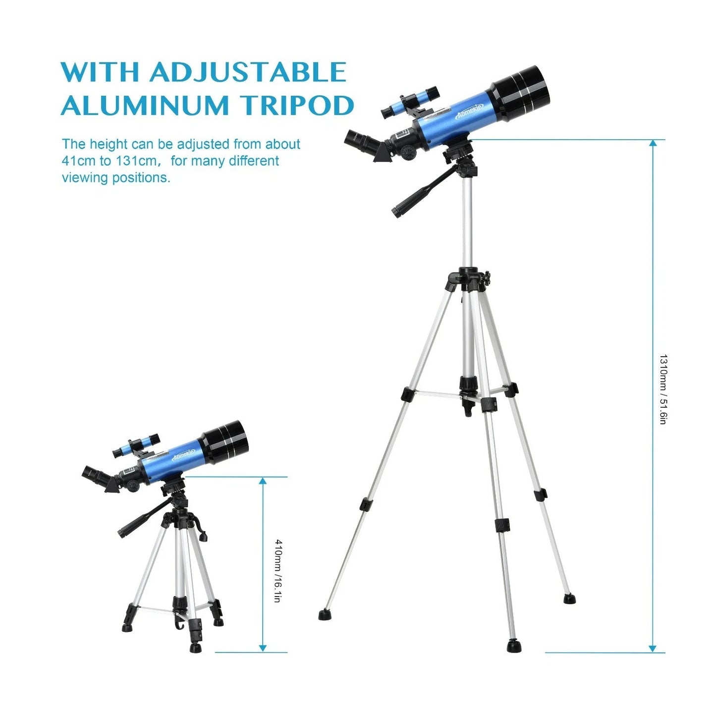 Powerful 40070 HD Professional Astronomical Telescope With High Tripod Backpack