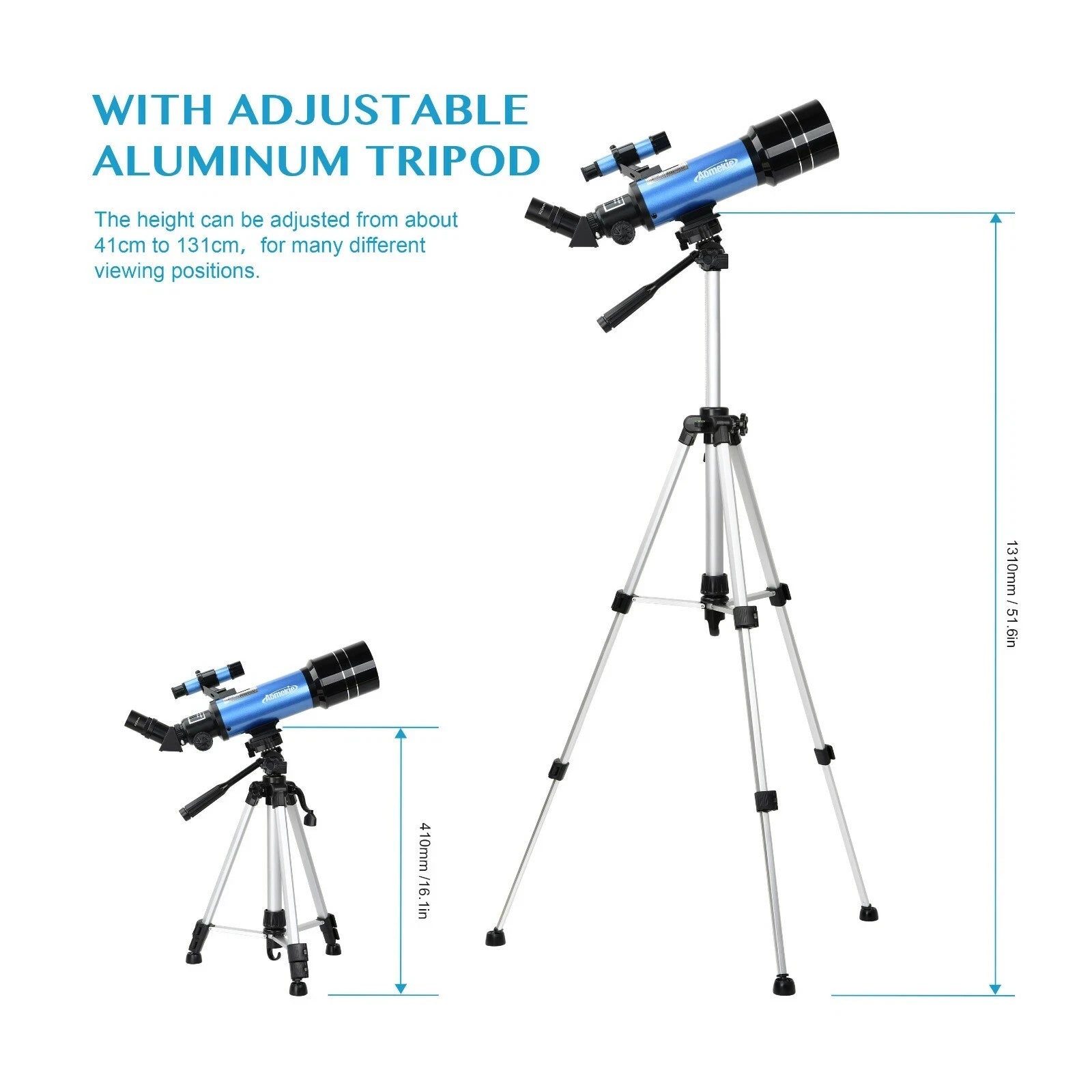 Powerful 40070 HD Professional Astronomical Telescope With High Tripod Backpack