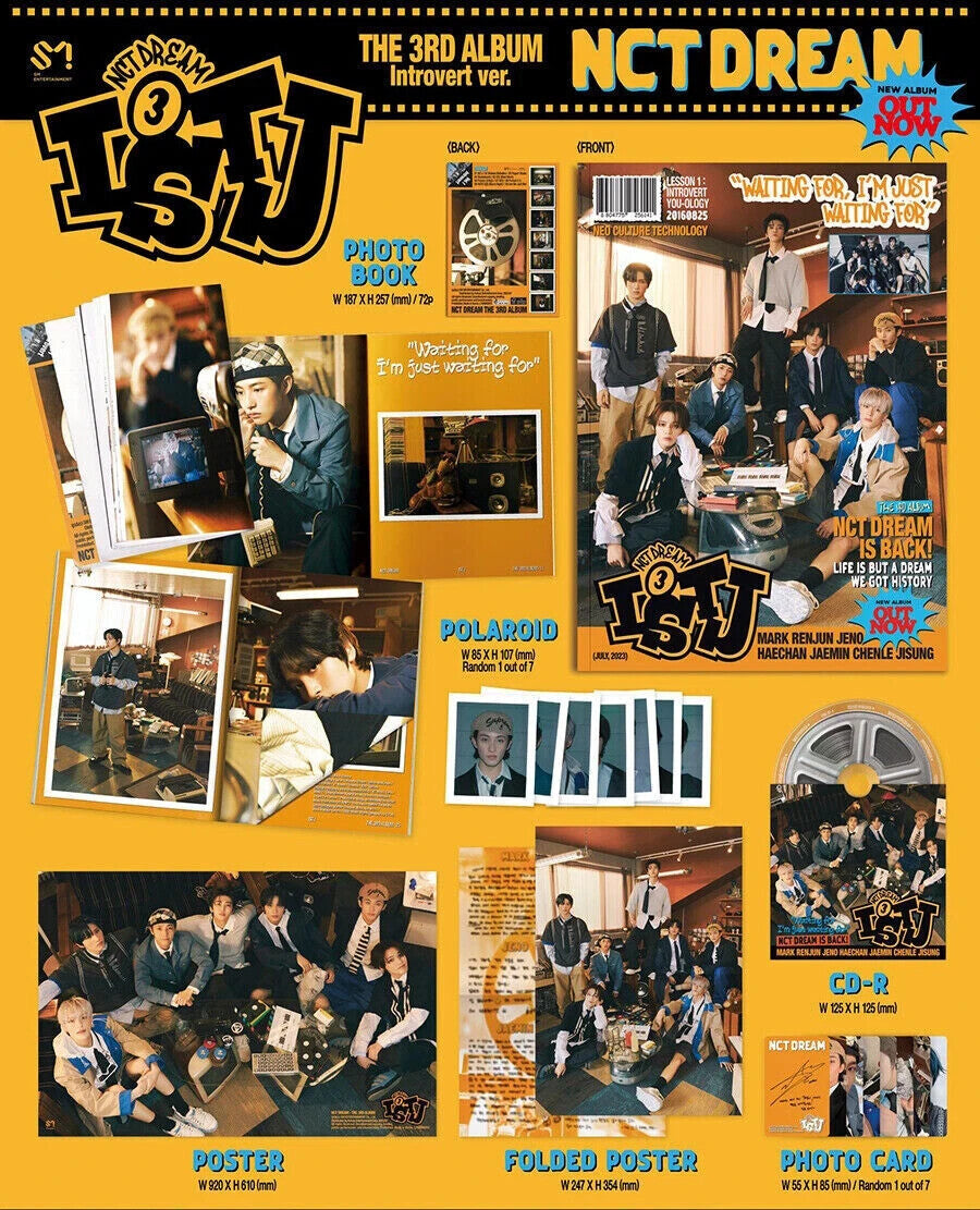 NCT DREAM [ISTJ] 3rd Album PHOTO BOOK EXTROVERT Ver/CD+Photo Book+2 Card SEALED
