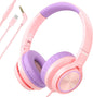 INFURTURE Kids Headphones CH5 USB C Headphone with Mic for Boys/Girls, Line Cont