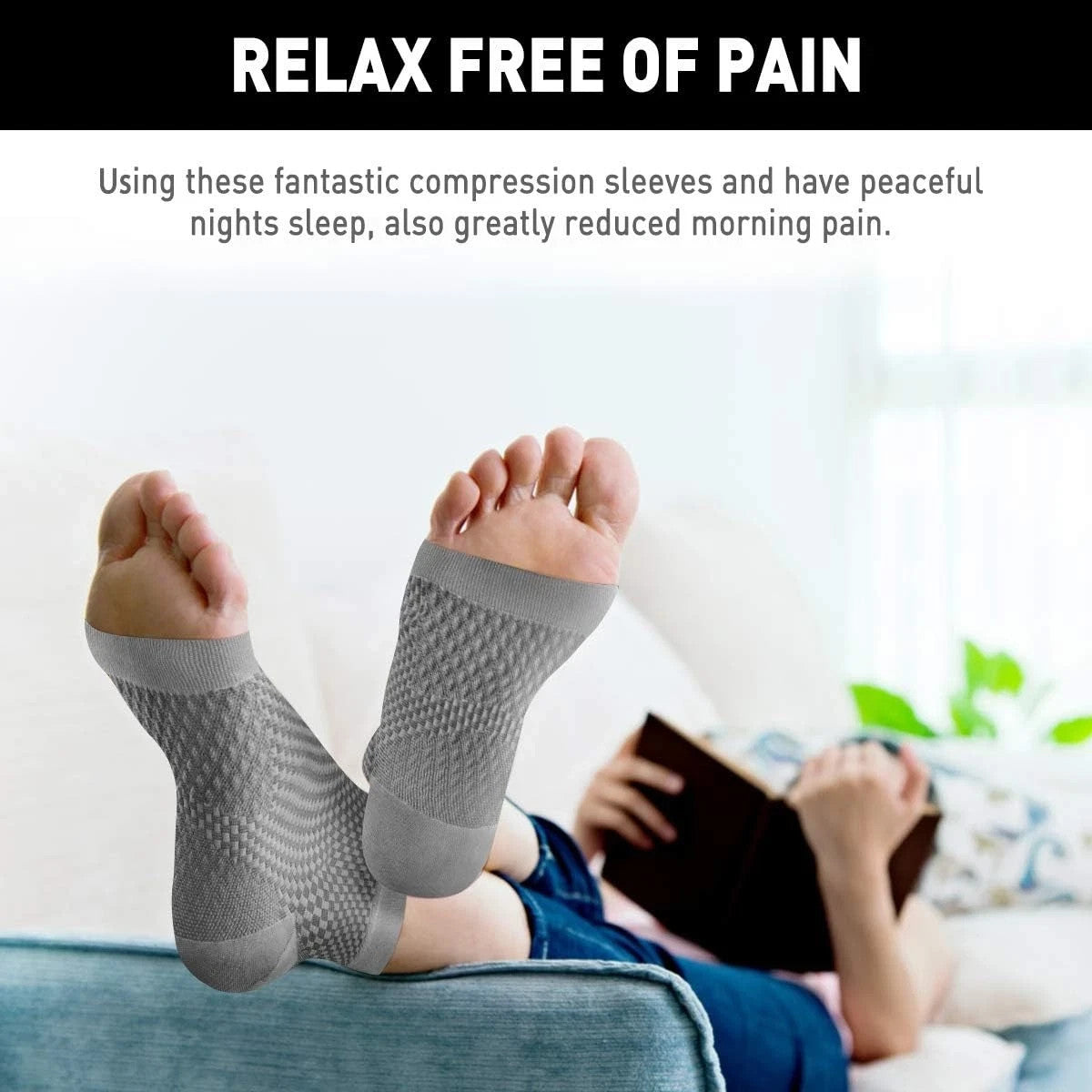 AVIDDA 2 Pack Ankle Support Brace for Men and Women, Compression Sleeve Socks M