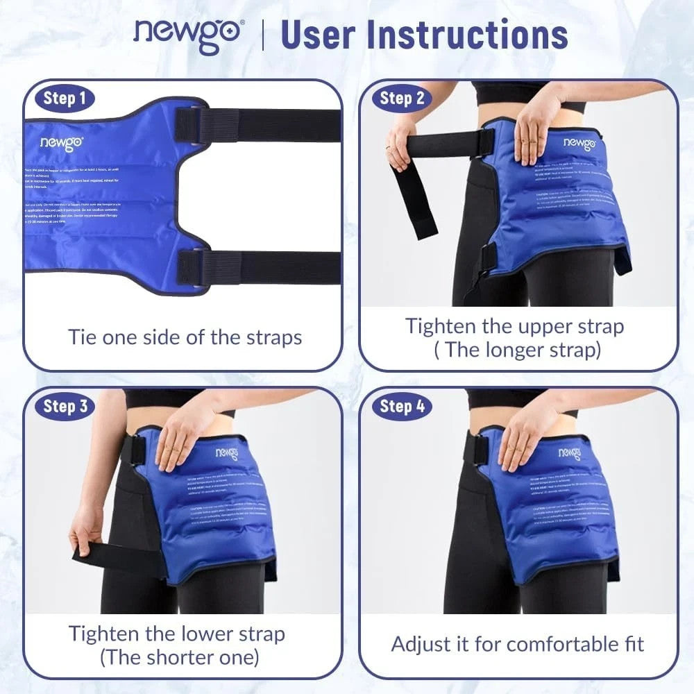 NEWGO Hip Ice Pack Wrap Reusable Hip Cold Pack for Hip Bursitis