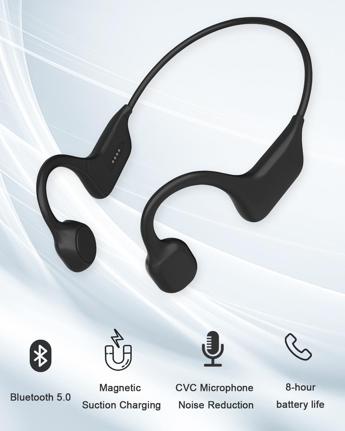 SANOTO DG08 Bone Conduction Headphones Open Ear Bluetooth Sports Headphones