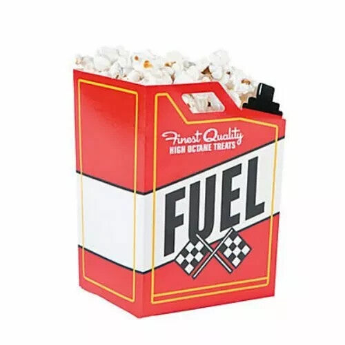 Pack of 12 - Race Car Fuel Can Popcorn Boxes - Go Kart F1 Party Gift Bag Box