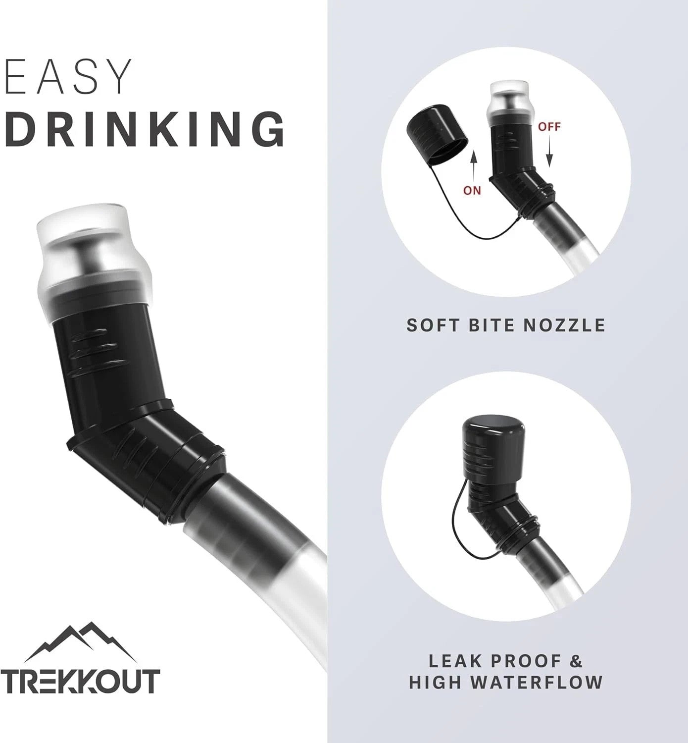 TREKKOUT Hydration Bladder | 2L Water Bladder with BPA-Free Food-Grade TPU Hydra