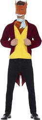Fantastic Mr Fox Costume Roald Dahl , Jacket, Mock Waistcoat fancy Dress Smiffys