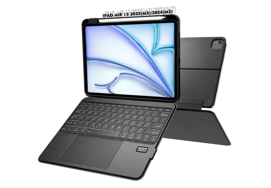 Doohoeek Bluetooth Keyboard Case w/LCD Screen Display for iPad Air 13 inch