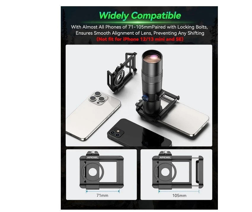 APEXEL 30X HD Telephoto Lens High Power Zoom Camera Lens With Tripod For Iphone
