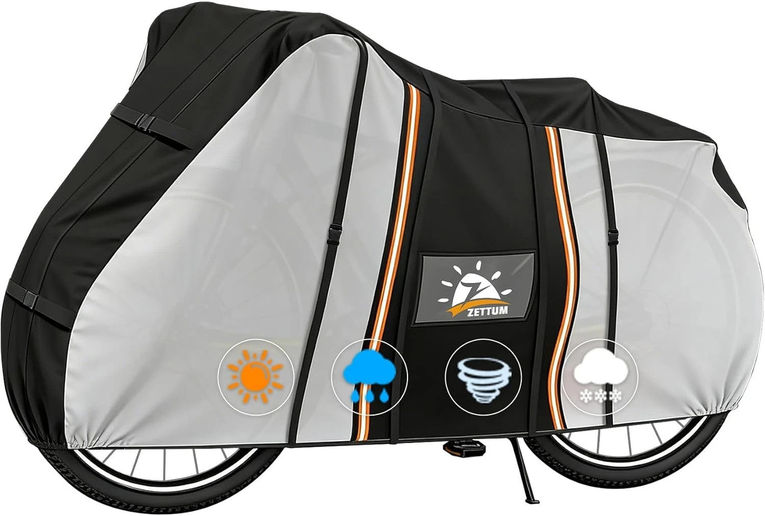 Zettum Transparent Full Bike Cover for 2 Bikes Waterproof Storage BNIB RRP £36