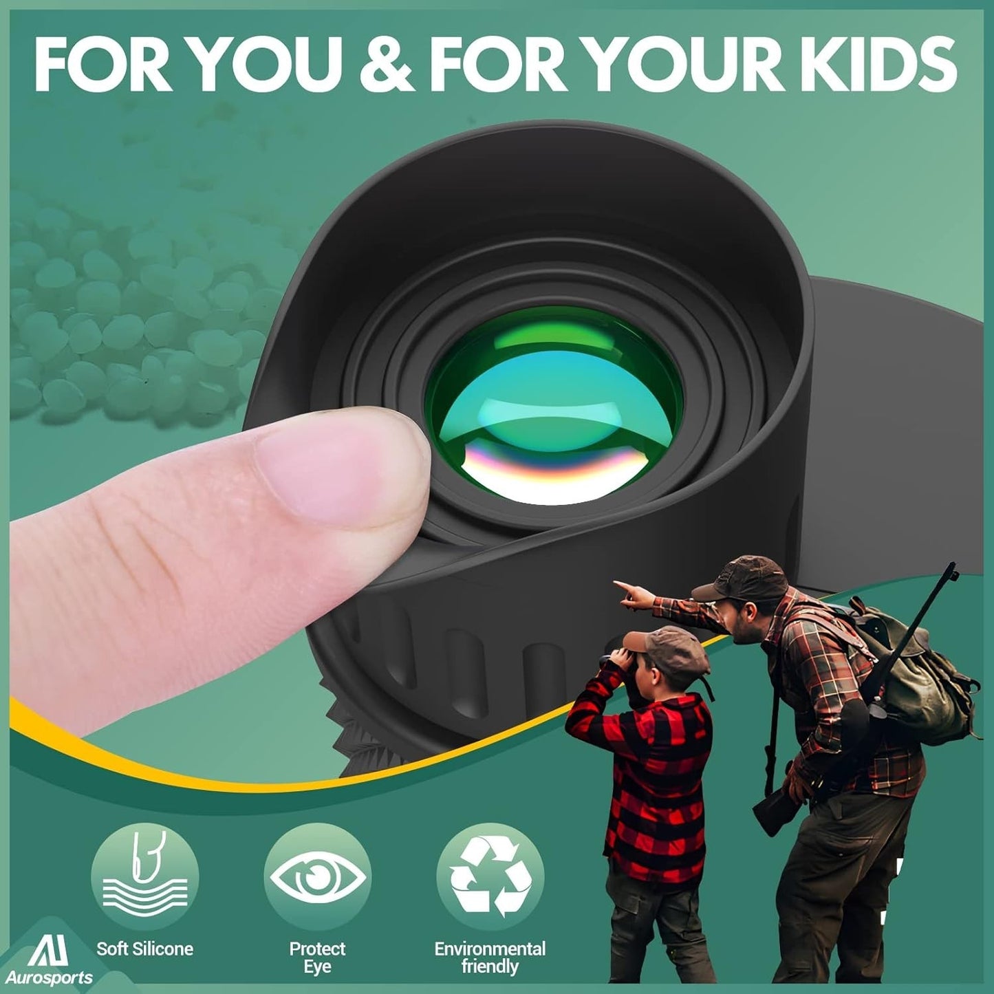 Aurosports 10X25 Binoculars for Adults Kids, Compact Binoculars with Weak Light
