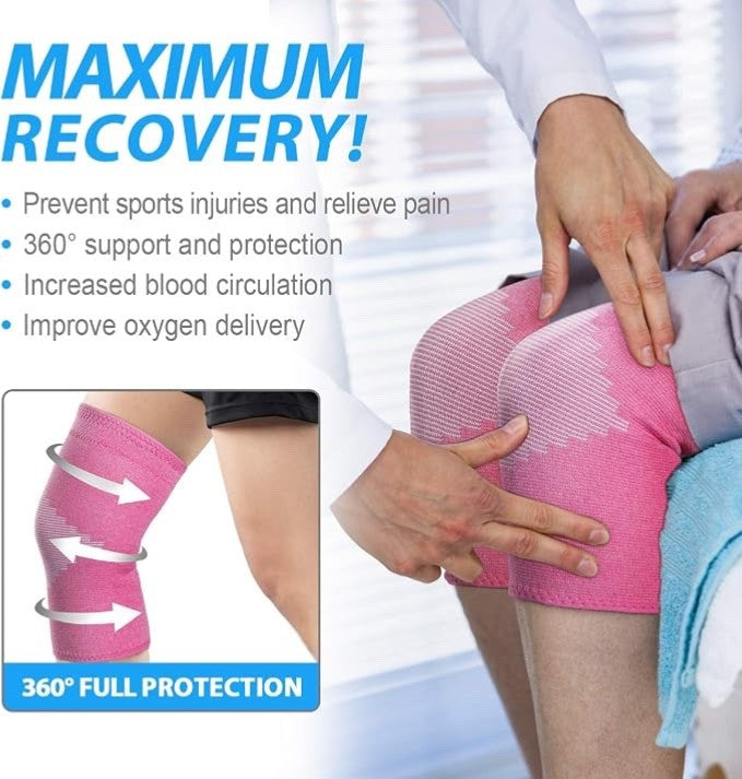 AVIDDA Knee Support Brace 2 Pack Compression Knee Sleeves for Arthritis Joint