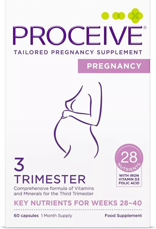 Proceive Pregnancy Trimester 3 28 Wks Vitamin & Mineral Supplement 60 Caps 06/27