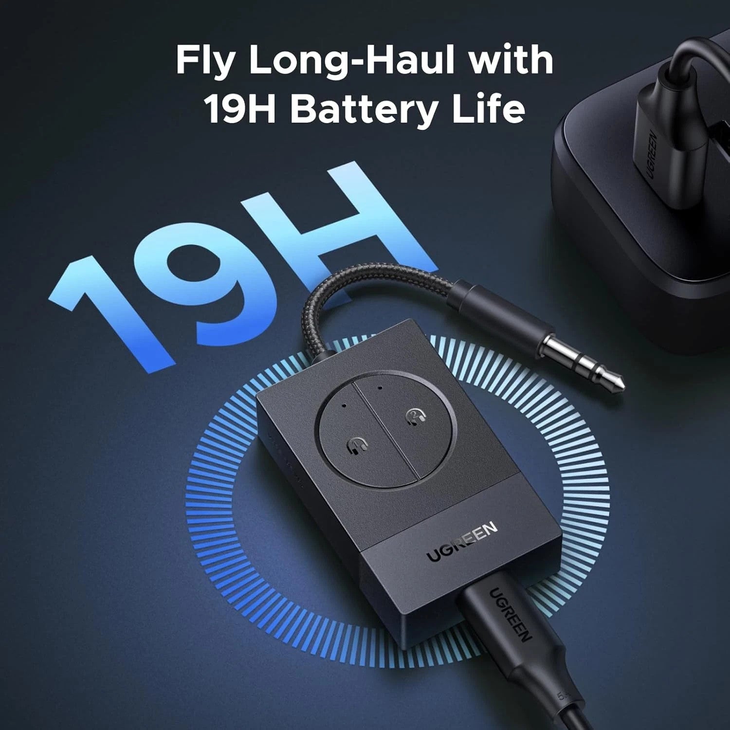 UGREEN Bluetooth Transmitter Audio Adapter, Bluetooth 5.4 Airplane Travel
