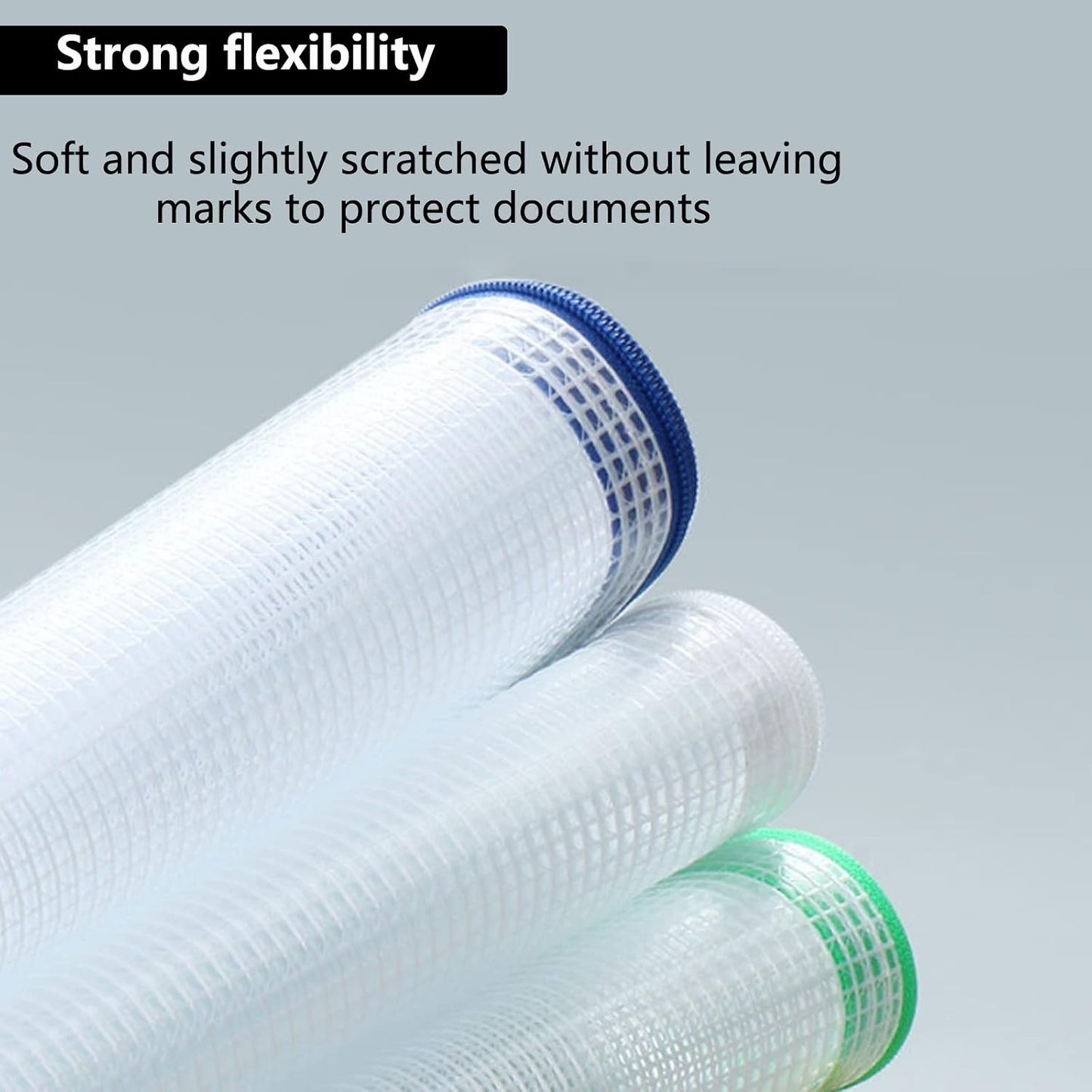 A4 Plastic Waterproof Document Wallets Files Folder Zip Lock Bags Pouch Office