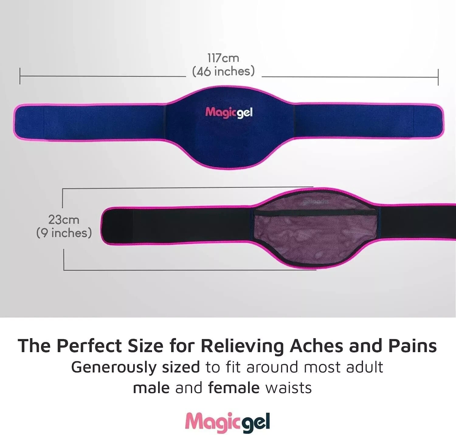 Magic Gel Lower Back/Stomach Heat/Cold Gel Packs for injury