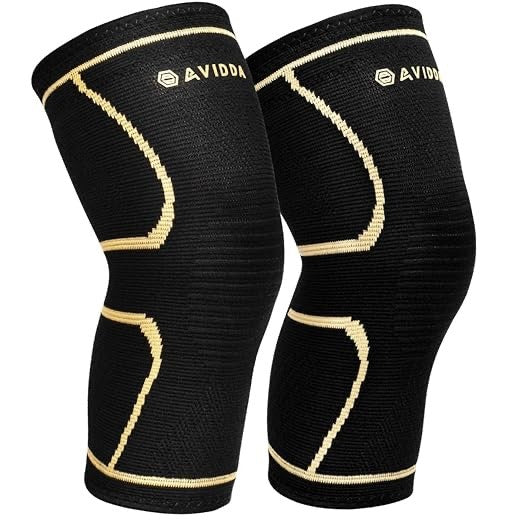 AVIDDA Knee Support Brace 2 Pack Compression Knee Sleeves for Arthritis Joint