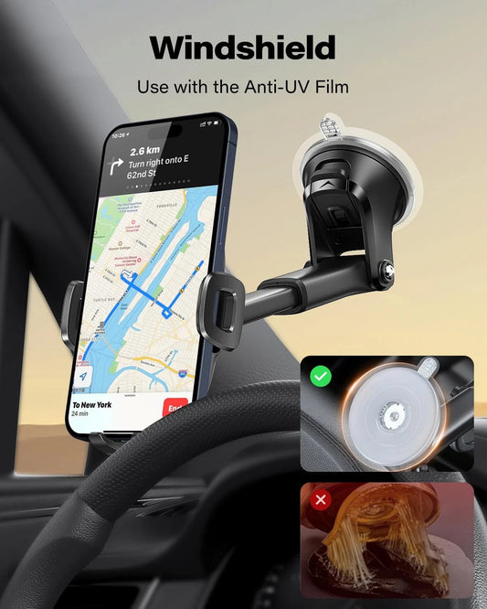 APPS2Car Car Phone Holder Dashboard Windscreen Sturdy Suction Cup Mount 360°
