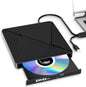 External CD DVD Drive for Laptop USB 3.0 Type-C Slim Portable Player CD DVD RW W