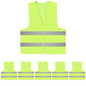 5X Yellow Hi Vis High Viz Visibility Vest Safety Waistcoat Jacket - 5 PACK Large