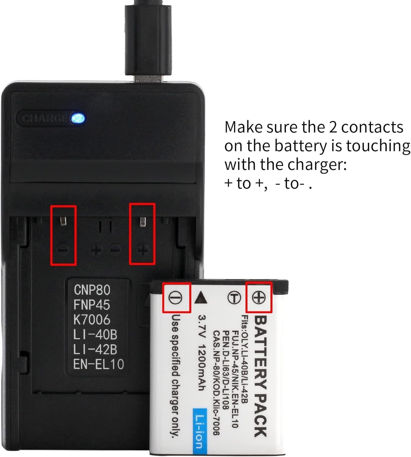 NP-45 battery or USB charger for FUJIFILM FinePix NP-45A XP60 XP70 XP90 J10 J100