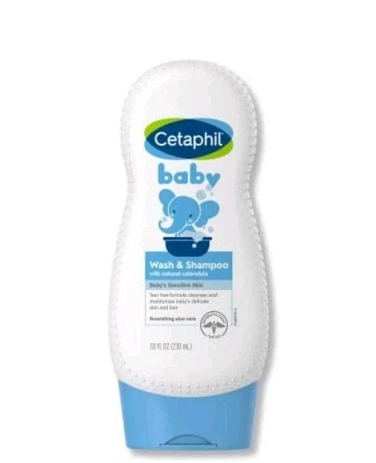 Cetaphil Baby Shampoo and Body Wash with Organic Calendula, 7.8 Fl Oz - 3 Pack