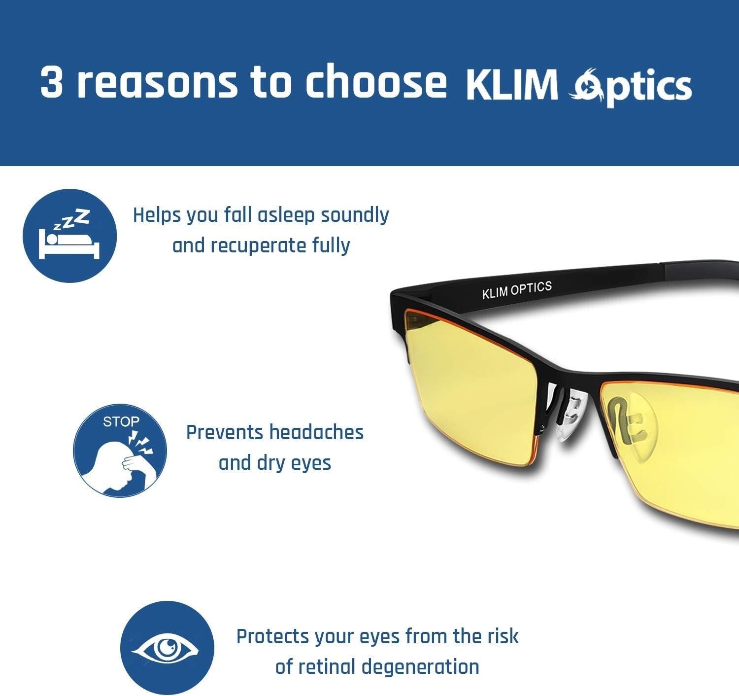 KLIM Protect Anti Blue Light Glasses Anti Eye Fatigue Anti UV glasses New 2024