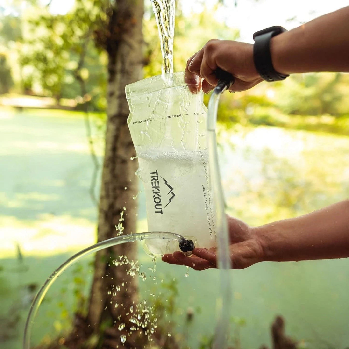TREKKOUT Hydration Bladder | 2L Water Bladder with BPA-Free Food-Grade TPU Hydra